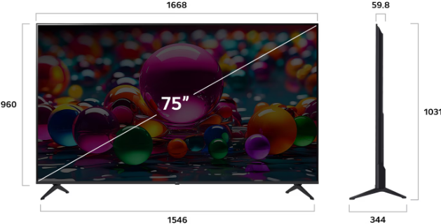 LG 75 Inch UHD AI UA854K AI Magic Remote Ready HDR10 Smart TV