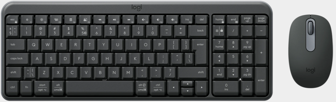 Logitech MK250 black wireless keyboard and mouse combo