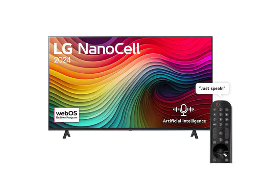 LG 65 Inch NANO80 Series UHD ThinQ AI WebOS Smart TV